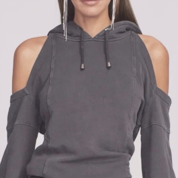 FATE Cold Shoulder Hoodie Sweatshirt - Size Medium - NWT - Picture 1 of 8